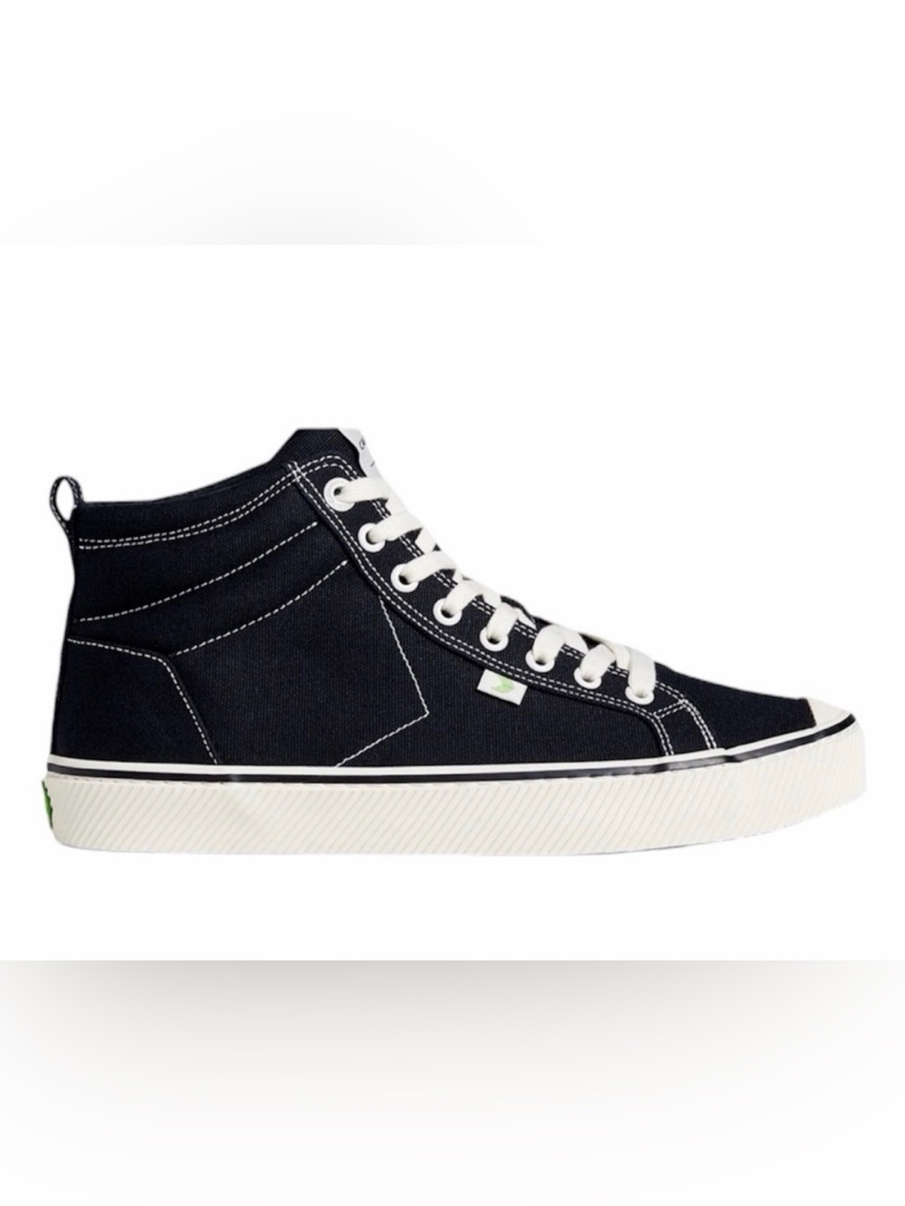 Cariuma OCA High Black Canvas Sneakers Women 8.5 Men 7 High Top Sustainable